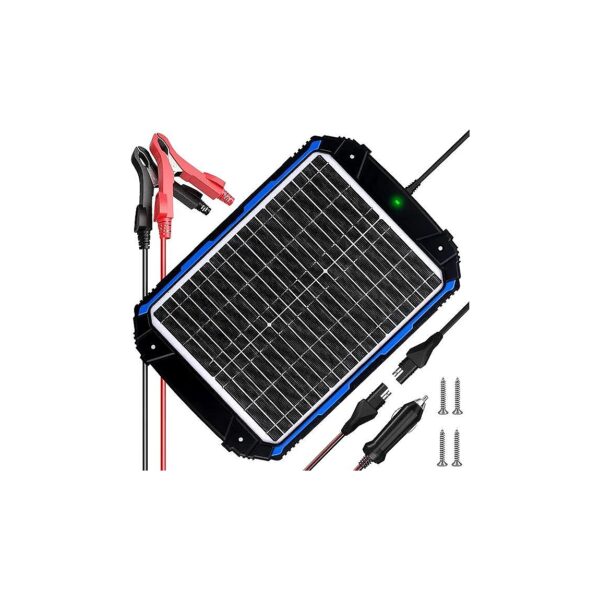 High-Efficiency 20W Solar Panel Charging Kit for Car RV Boat and Trailer Batteries