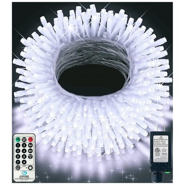 High-Efficient LED Christmas Lighting for Home and Yard, 600 LEDs Cool White