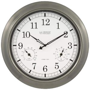 High-End 18 Inch Indoor and Outdoor Round Clock with Atomic Timekeeping Technology