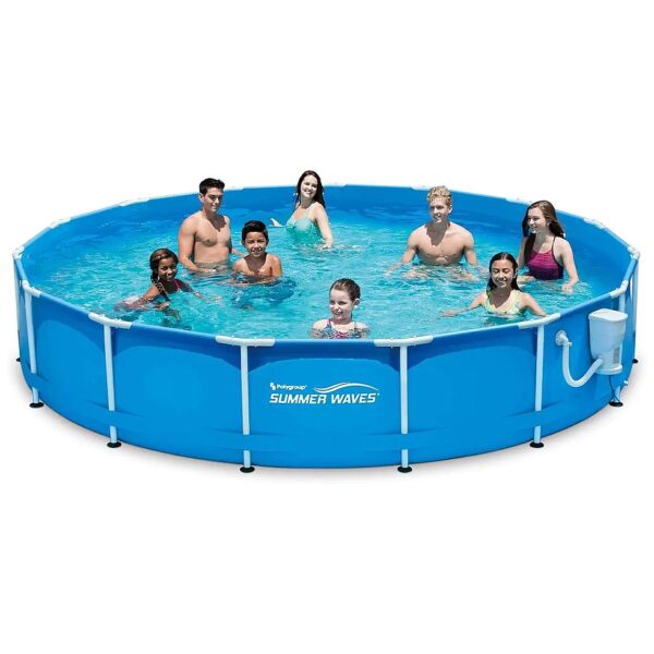 High-End Metal Frame Pool Set with Round Shape and Metal Frame Construction