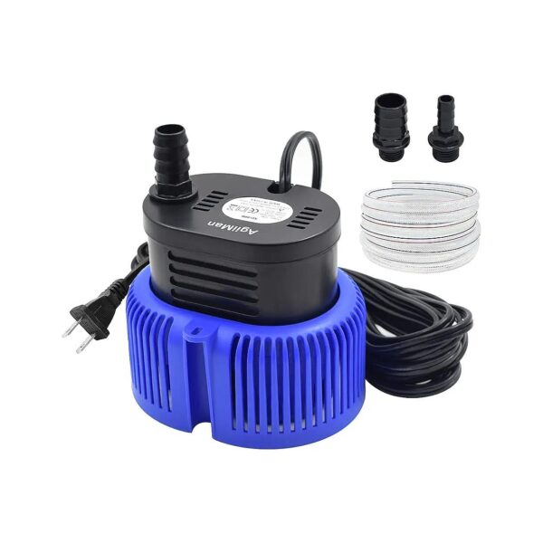 High-Flow 850GPH Above Ground Pool Cover Pump with 3 Adapters for Quick Installation