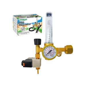 High-Flow CO2 Regulator System with 0-PSI Gauge for Grow Rooms and Indoor Gardens