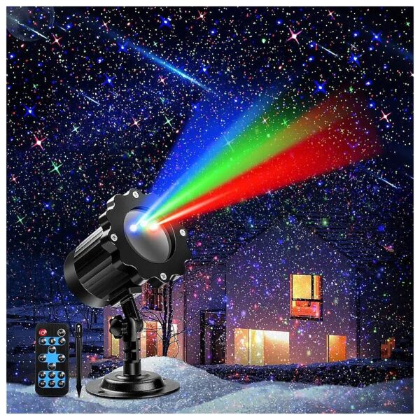 High-Power 3-Color Laser Projection Light with RF Control for Outdoor Holiday Decor