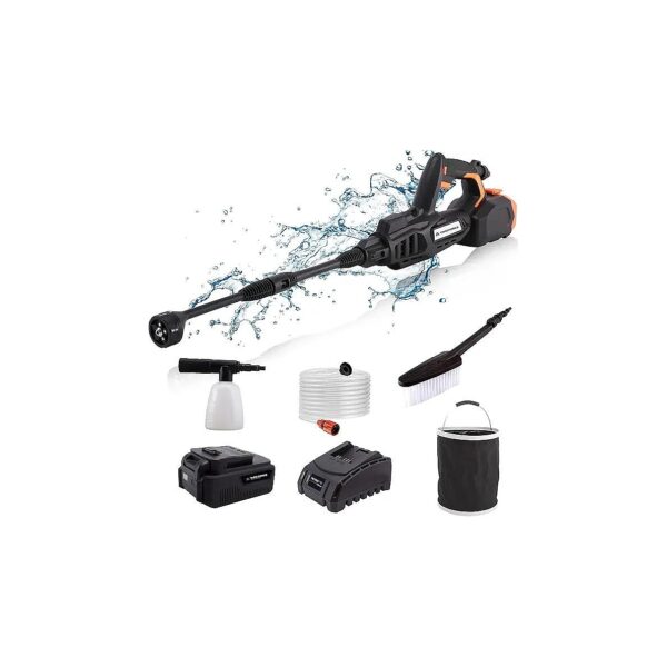 High-Pressure Cordless Power Washer with Adjustable Nozzle for Car and Surface Cleaning