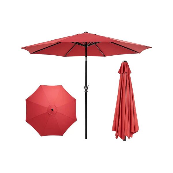 High-Quality 9FT Patio Umbrella with Sturdy Iron Frame and UV-Rays Resistant Fabric