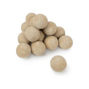 High-Quality Ceramic Fire Stones for Fire Pits and Fireplaces Set of 15 Beige