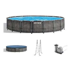 High-Quality Compact Round Above Ground Swimming Pool Set with Filter Pump, Pool Cover