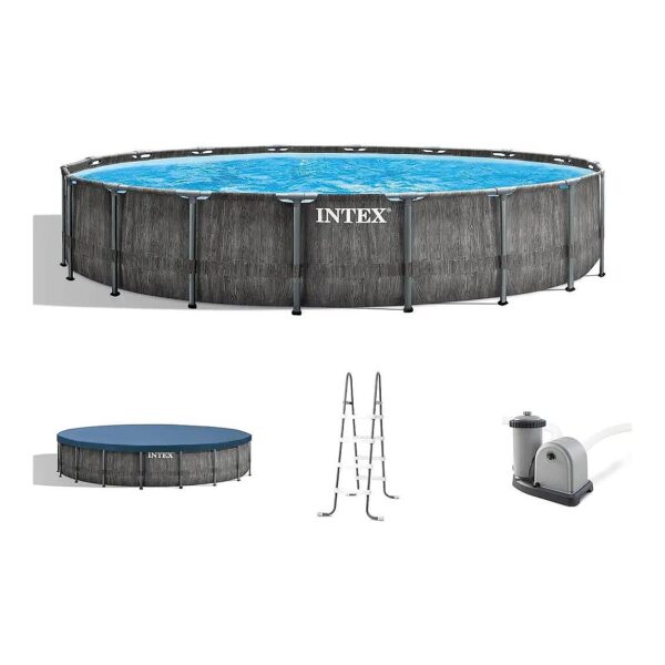 High-Quality Compact Round Above Ground Swimming Pool Set with Filter Pump, Pool Cover