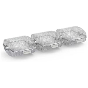 High-Quality Grill Basket, 3-Pack, for Most Grill Types