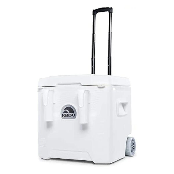 High-Quality Insulated Cooler for Extended Fishing Trips with Wheeled Mobility