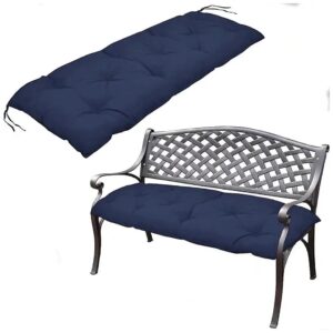 High-Quality Navy Cotton Polyester Waterproof Garden Bench Seat Cushion