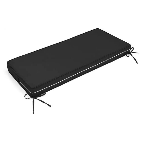 High-Quality Night Black Double Piping Bench Cushion for 45x18 Inch Furniture