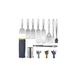 High-Quality Stainless Steel Grill Accessories Kit with Utensils Holder and More