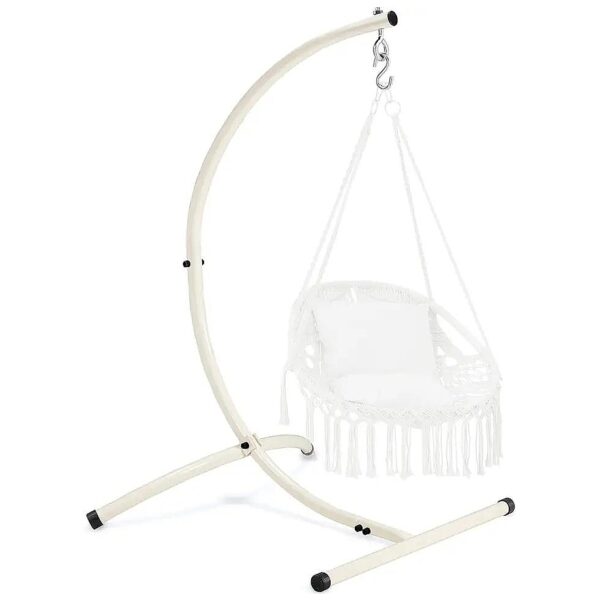 High-Strength Steel Hammock Frame with C Stand for Egg Chair, Adjustable and Stable