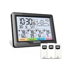 High-Tech Weather Station with Wireless Technology, Remote Sensors, and Large Display