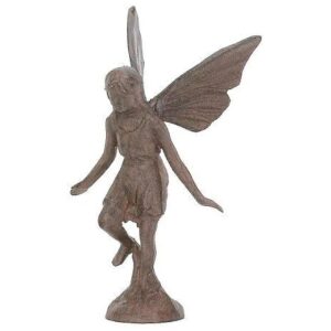 Home Office Cast Iron Fairy Pixie Angel Garden Statue Decor