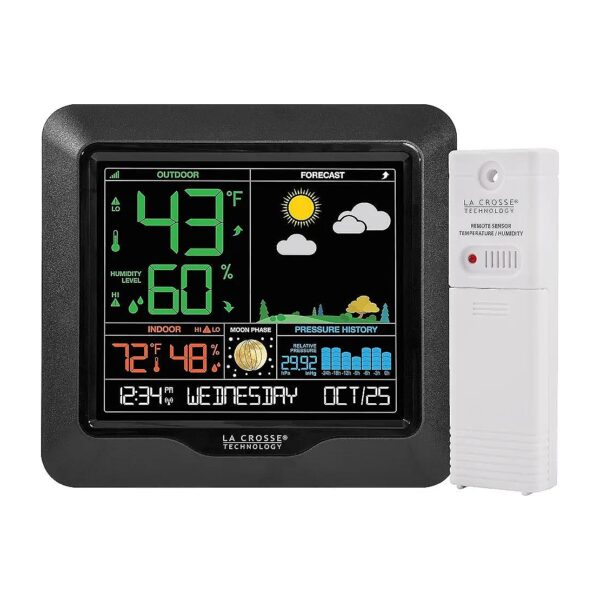 Home Weather Station with Dynamic Color Forecast Display and Customizable Alerts