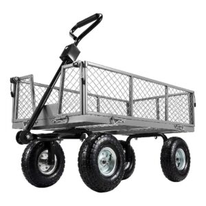 Huge Capacity Steel Utility Wagon with Removable Sides for Efficient Cargo Transport