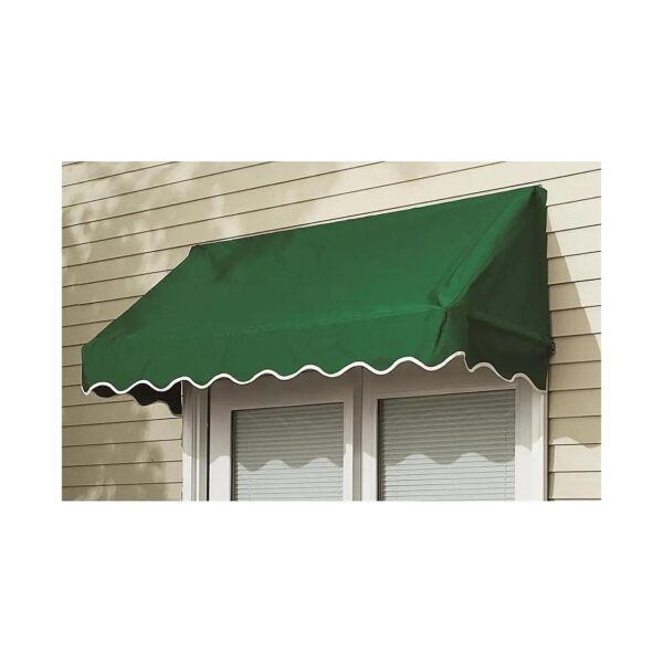 Hunter Green Modern Window Door Awning Shade Canopy for Outdoor Patios