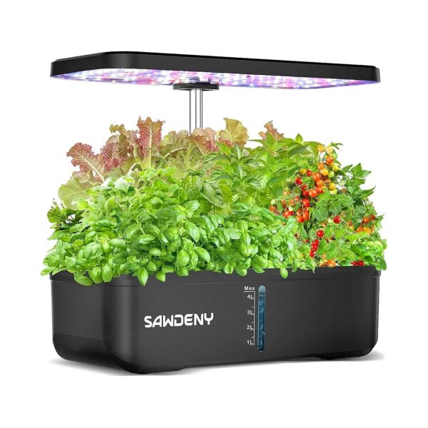 Hydroponic Indoor Growing System with 12 Pods, 36W LED Light, and Plant Germination Kit