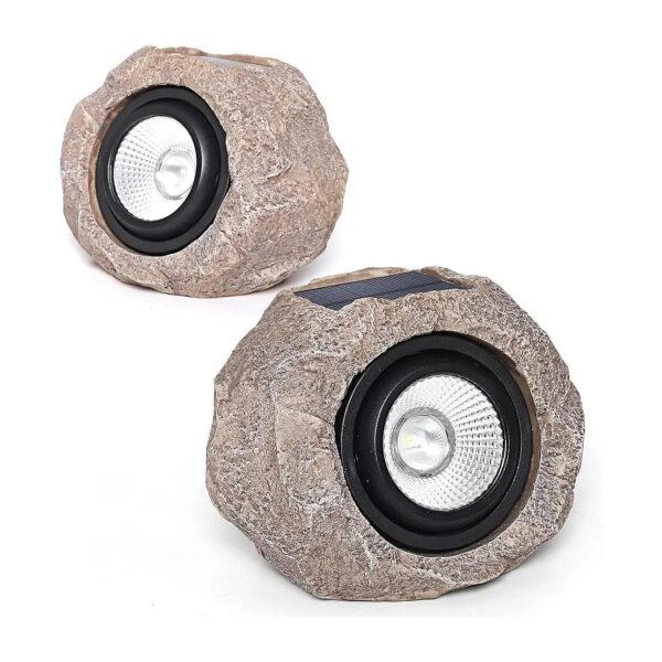 IP65 Waterproof Solar Powered Outdoor Rock Lights for Multi-Season Garden Use