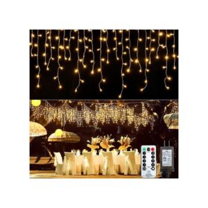 Icicle Lights 40FT LED Christmas Outdoor String Lights with 81 Drops and 8 Modes