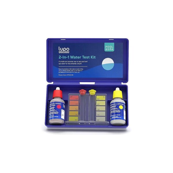 In-1 Water Test Kit for Pool and Spa Water Chemical Analysis and pH Level Measurement