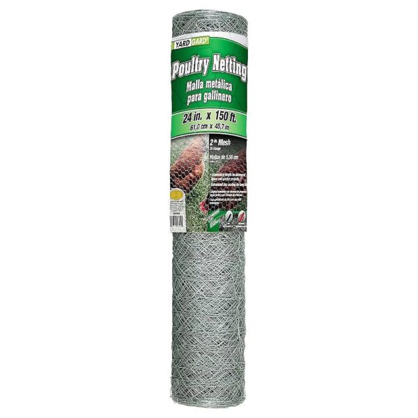 Inch Mesh Galvanized Netting for Use in Poultry and Garden Settings