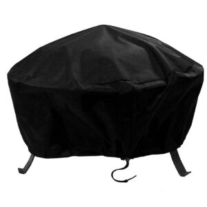 Inch Round Fire Pit Cover with 300D Polyester and PVC for Outdoor Protection