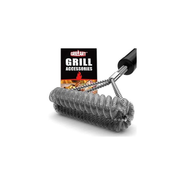 Inch Stainless Steel BBQ Grill Cleaner Brush with Wide Brush Head