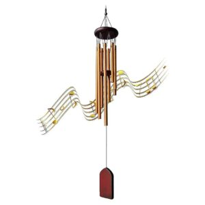 Inch Wind Chimes with Hanging Leaf and Rustproof Aluminum Tubes for Patio or Garden