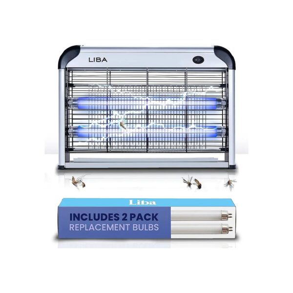 Indoor Bug Zapper with 2 Extra Replacement Bulbs and Removable Tray