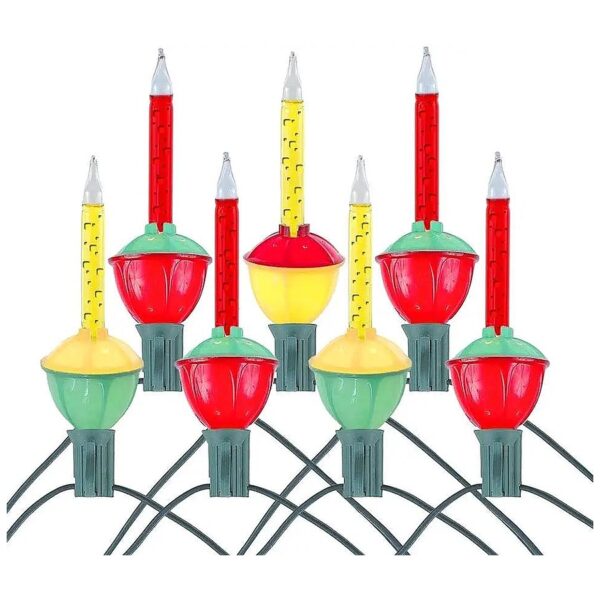 Indoor Christmas Light Stringer with Red and Yellow Bubble Lights for Home Decor