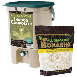 Indoor Composting Solution for Minimal Space with 5-Gallon Compost Bin and Starter