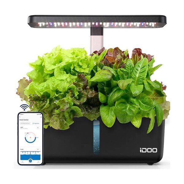 Indoor Garden Kit for Growing 8 Plants with LED Grow Light and Pump