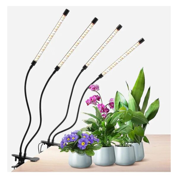 Indoor Growing Lamps with 4 Heads and 10 Feet Cables for Seeding and Blooming Planting