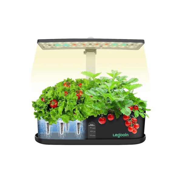 Indoor Herb Garden Hydroponic System with LED Grow Light for 10 Pod Plants