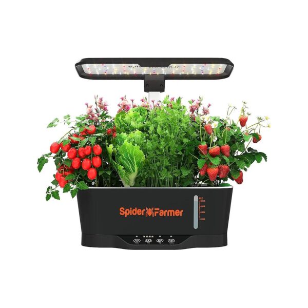 Indoor Hydroponic Plant Growing System with 12 Pods and LED Grow Light