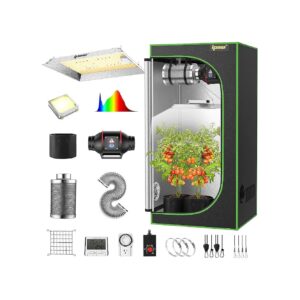 Indoor Hydroponics Grow Tent Kit Complete System with LED Grow Light and Ventilation Kit