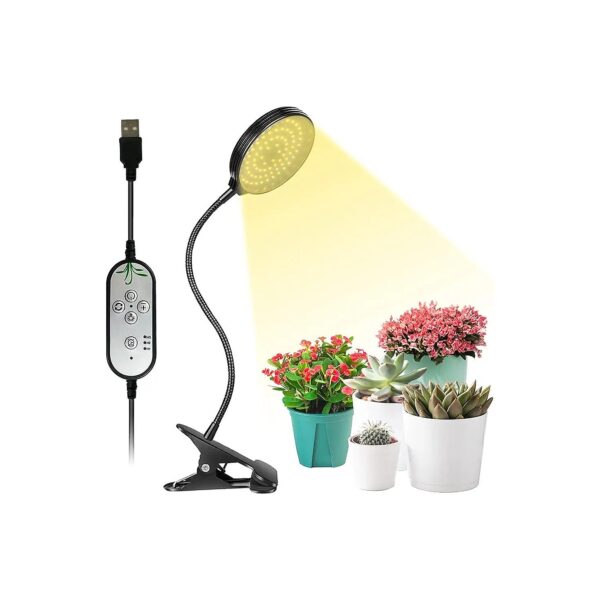 Indoor LED Grow Light with Sunlike Spectrum and 5 Dimmable Levels for Perfect Plant Light