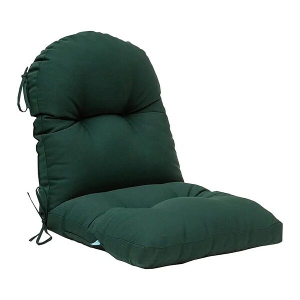 Indoor Outdoor Seat Back Chair Pads Tufted Cushion Mallard Forest Green Replacement