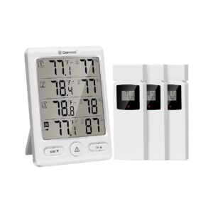 Indoor Outdoor Thermometer Hygrometer with 3 Wireless Sensors and Historical Data Records