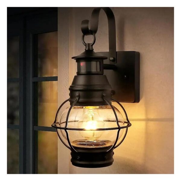 Indoor Outdoor Wall Light with Bronze Finish and Dusk to Dawn Function