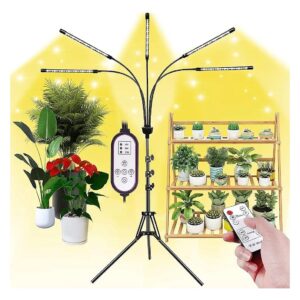 Indoor Plant Grow Light with 5 Heads and Adjustable Brightness Settings for Larger Plants