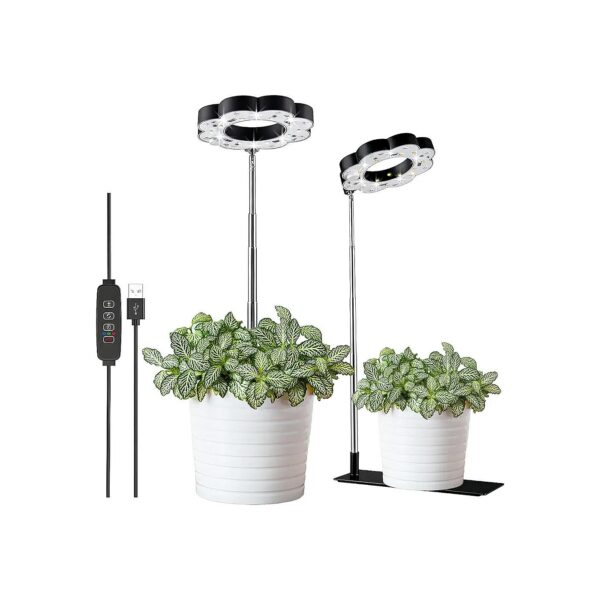 Indoor Plant Grow Light with Full Spectrum LED and Auto Timer for Efficient Plant Growth