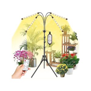 Indoor Plants Full Spectrum Grow Light with Adjustable Tripod Stand and Remote Control