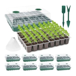 Indoor Seed Starter Kit with Adjustable Humidity Dome and Good Drainage for Seeds Growing