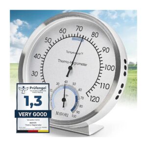 Indoor Temperature and Humidity Gauge with Wall Mount and Removable Stand High-Accuracy