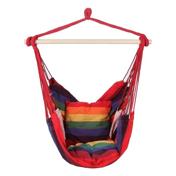 Indoor and Outdoor Hammock Swing Chair with Cushions and Ropes