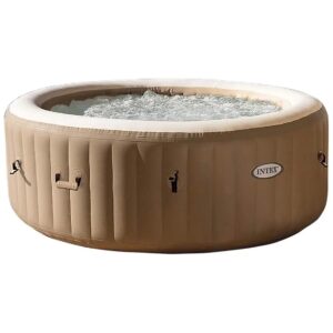 Inflatable 4-Person Spa for 4 with Soft-Padded Seat and Insulated Cover